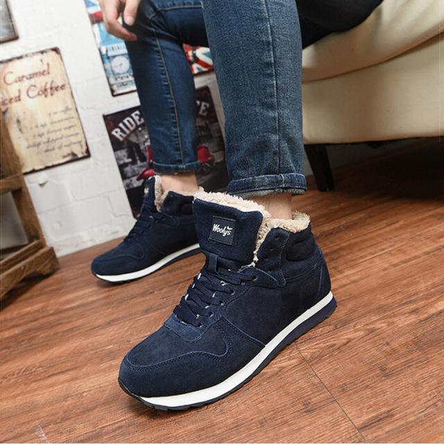 Men Winter Shoes / Ankle Boots-Blue-10.5-JadeMoghul Inc.