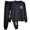 Men Winter Tracksuit Set - Solid Sweat Suit (Top & Pants)-M07 Black-S-JadeMoghul Inc.