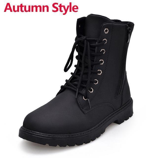 Men Winter Warm Waterproof Snow Boots-Autumn Boots Black-6.5-JadeMoghul Inc.