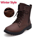 Men Winter Warm Waterproof Snow Boots-Winter Boots Brown-6.5-JadeMoghul Inc.