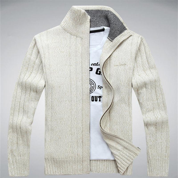 Men Winter Wool Blend Cardigan / Fashionable Sweater For Men-203 Army Green-M-JadeMoghul Inc.