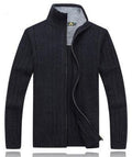 Men Winter Wool Blend Cardigan / Fashionable Sweater For Men-203 Black-S-JadeMoghul Inc.