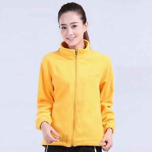 Men /Women Outdoor Sport Polar Fleece Jacket-women yellow-Asian S-JadeMoghul Inc.