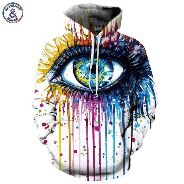 Men /Women Unisex Colorful Eye Print Hoodie-DM051-S-JadeMoghul Inc.