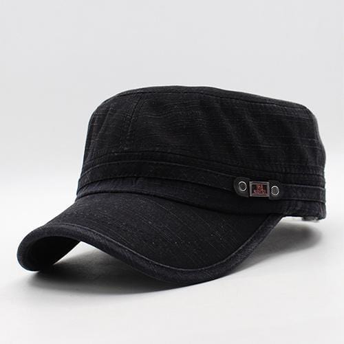 Men / women Unisex Military Style Cotton Hat-black-JadeMoghul Inc.