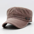 Men / women Unisex Military Style Cotton Hat-brown-JadeMoghul Inc.