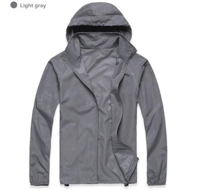 Men / Women Waterproof /Sun-Protective Jacket-Light Gray-XS-JadeMoghul Inc.