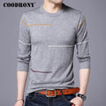 Men Wool Sweater / Slim Fit Warm O-Neck Pullover-Gray-S-JadeMoghul Inc.