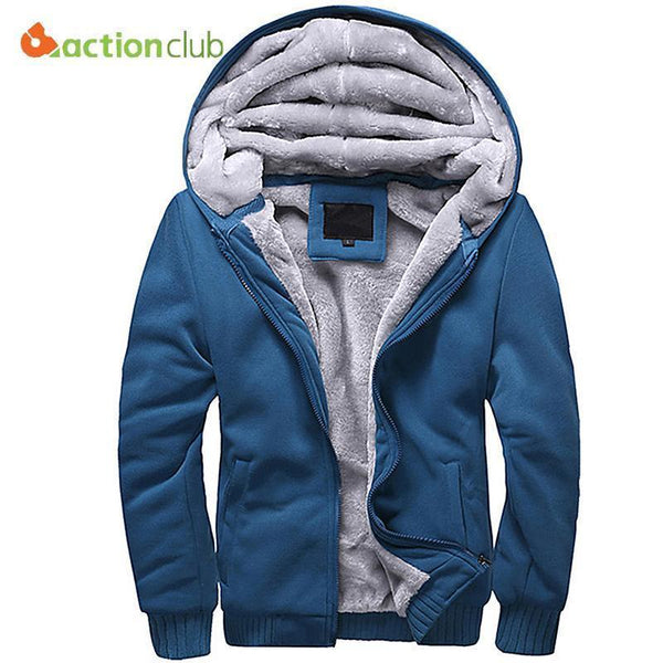 Men Zipper Hooded Coat / Tracksuit Sweatshirt-MC1647BL-M-JadeMoghul Inc.