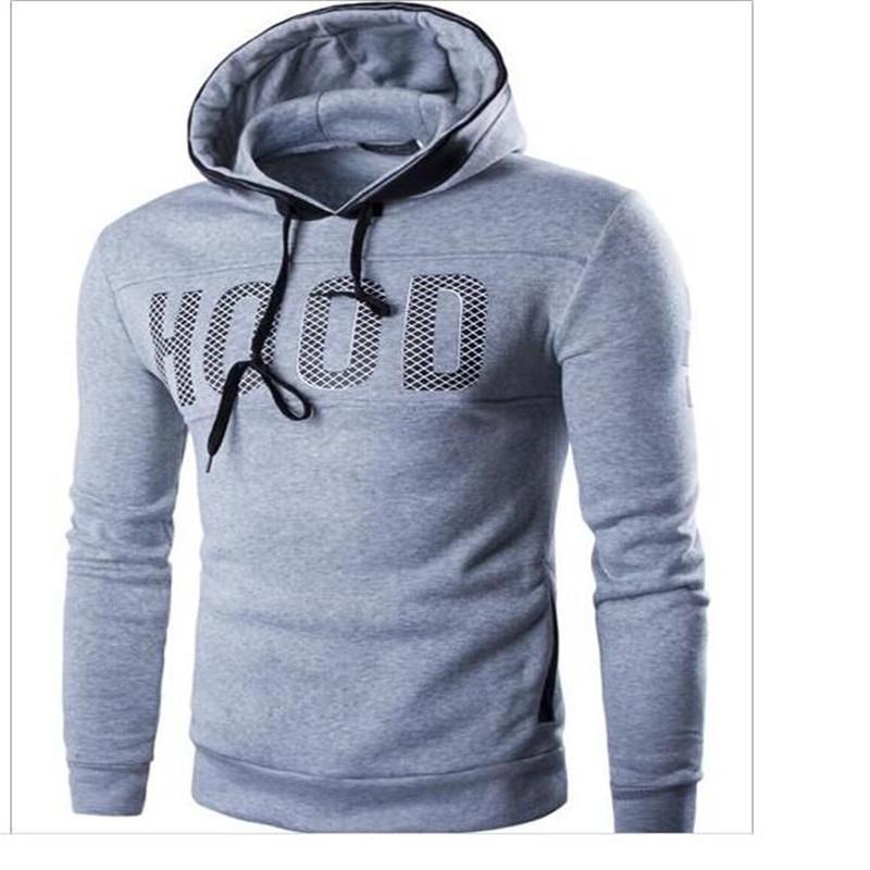 Men Zipper Hoodie / Slim Fit Sweatshirt-Light grey-M-JadeMoghul Inc.