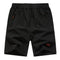 Men Zipper Pocket Shorts / Big Size Elastic Waist Shorts-8859 Black-XL-JadeMoghul Inc.