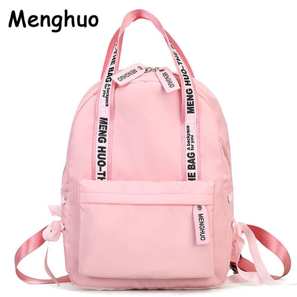 Menghuo Large Capacity Backpack Women Preppy School Bags For Teenagers Female Nylon Travel Bags Girls Bowknot Backpack Mochilas-Black-19 Inch-JadeMoghul Inc.