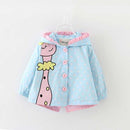 Menoea 2017 New autumn Fashion baby girl coats Jackets clothing Baby Clothes cartoon Coats dots hooded Children Outerwear&Coats-Sky Blue-18M-JadeMoghul Inc.