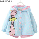 Menoea 2017 New autumn Fashion baby girl coats Jackets clothing Baby Clothes cartoon Coats dots hooded Children Outerwear&Coats-Sky Blue-18M-JadeMoghul Inc.