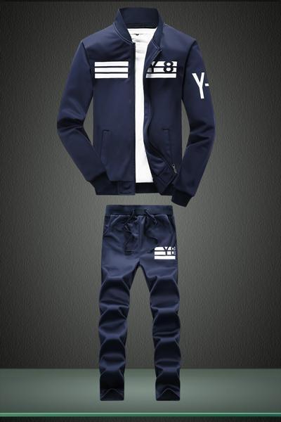 Men's Activewear Tracksuit - 2Pcs Tracksuit Set-D05 dark blue-S-JadeMoghul Inc.
