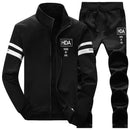 Men's Activewear Tracksuit - 2Pcs Tracksuit Set-EM076 black-S-JadeMoghul Inc.