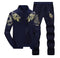 Men's Activewear Tracksuit - 2Pcs Tracksuit Set-EM076 dark blue-S-JadeMoghul Inc.