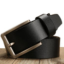 Men's belt leather belt men male genuine leather strap luxury pin buckle casual men's belt Cummerbunds-B BLACK-105cm-JadeMoghul Inc.