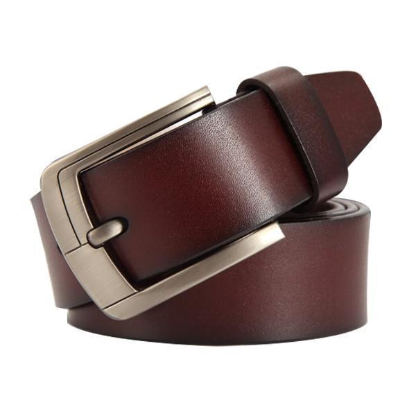 Men's belt leather belt men male genuine leather strap luxury pin buckle casual men's belt Cummerbunds-C BROWN-95cm-JadeMoghul Inc.
