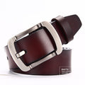 Men's belt leather belt men male genuine leather strap luxury pin buckle casual men's belt Cummerbunds-E BROWN-95cm-JadeMoghul Inc.