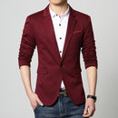 Men's Blazer Suit Jacket-3625Dark Red-L-JadeMoghul Inc.