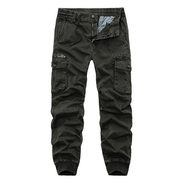Mens Cargo Pants Men Elastic Waist Pants Man 2017 Casual Fashion Joggers Sweatpants black Harem Pants Army Trousers for Men 38-army green-34-JadeMoghul Inc.