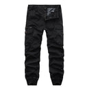Mens Cargo Pants Men Elastic Waist Pants Man 2017 Casual Fashion Joggers Sweatpants black Harem Pants Army Trousers for Men 38-black-34-JadeMoghul Inc.