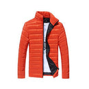 Mens Casual Jacket / All Season Solid Jacket-Orange-M-JadeMoghul Inc.
