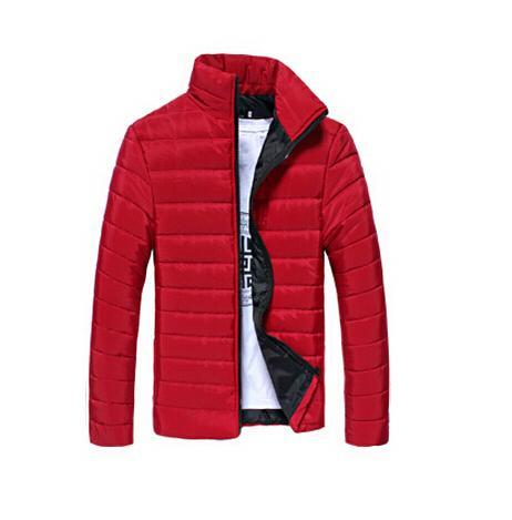 Mens Casual Jacket / All Season Solid Jacket-red-M-JadeMoghul Inc.