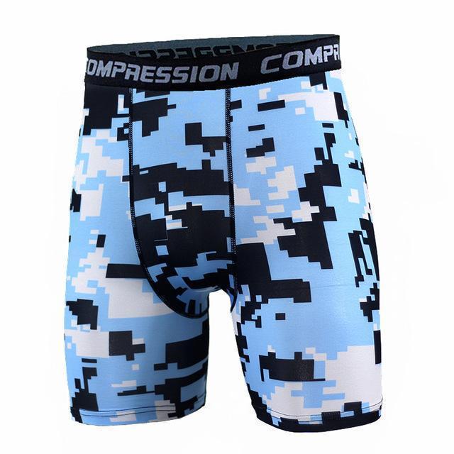 Mens Compression Shorts 2016 Summer Camouflage Bermuda Shorts Fitness Men Cossfit Bodybuilding Tights Camo Shorts-KD19-S-JadeMoghul Inc.