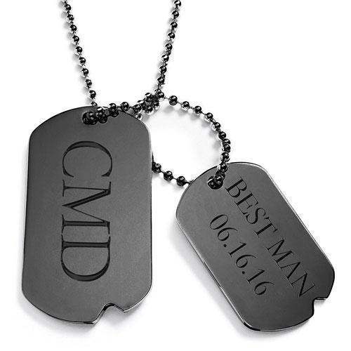 Men's Dog Tag Necklace (Pack of 1)-Personalized Gifts By Type-JadeMoghul Inc.