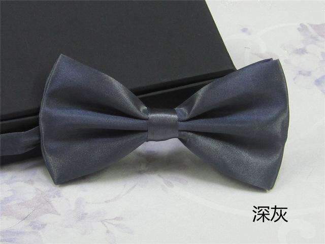Men's Fashion Silk BowTie-dark gray-JadeMoghul Inc.