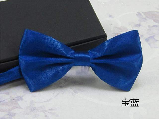 Men's Fashion Silk BowTie-navy blue-JadeMoghul Inc.