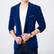 Men's Fashionable Velvet Blazer / Smart Casual Single Breasted Jacket-Y65 Light blue-S-JadeMoghul Inc.