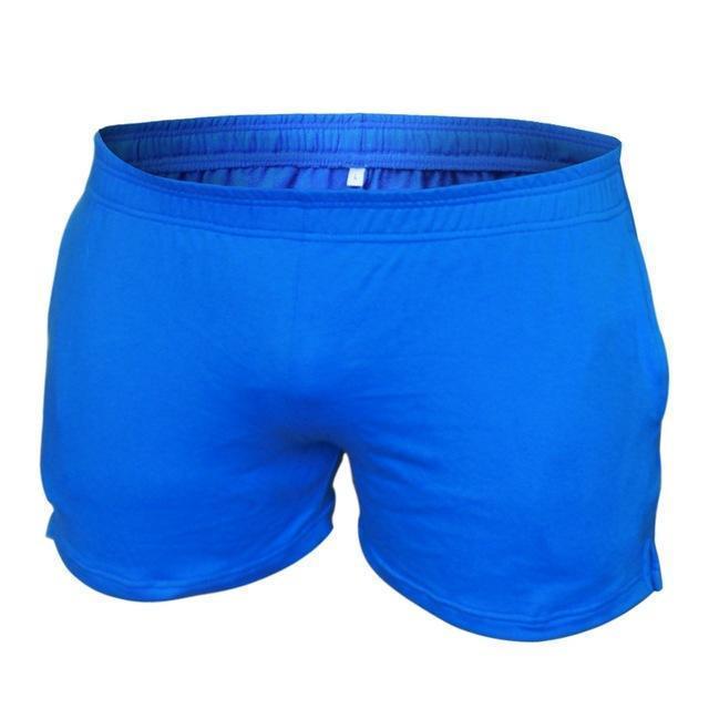 Men's Gyms Shorts With Pockets Bodybuilding Clothing Men Golds Athlete Fitness Bermuda Weight Lifting Workout Cotton 5" Inseam-Plain Blue 3 inseam-XL-JadeMoghul Inc.