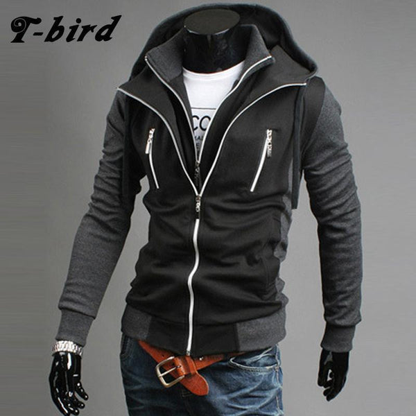 Men's Hoodie - Casual Cardigan - Zipper Sweatshirt-Black hoodie-M-JadeMoghul Inc.