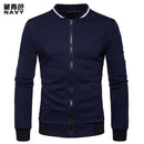 Men's Hoodie - Casual Zipper Jacket - High-Quality Sweatshirt White 3D Plaid Tracksuit-Navy Blue-S-JadeMoghul Inc.