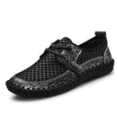 Men's Leather Loafers-Lace Black-6.5-JadeMoghul Inc.