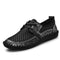 Men's Leather Loafers-Lace Black-6.5-JadeMoghul Inc.