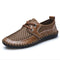 Men's Leather Loafers-Lace brown-6.5-JadeMoghul Inc.