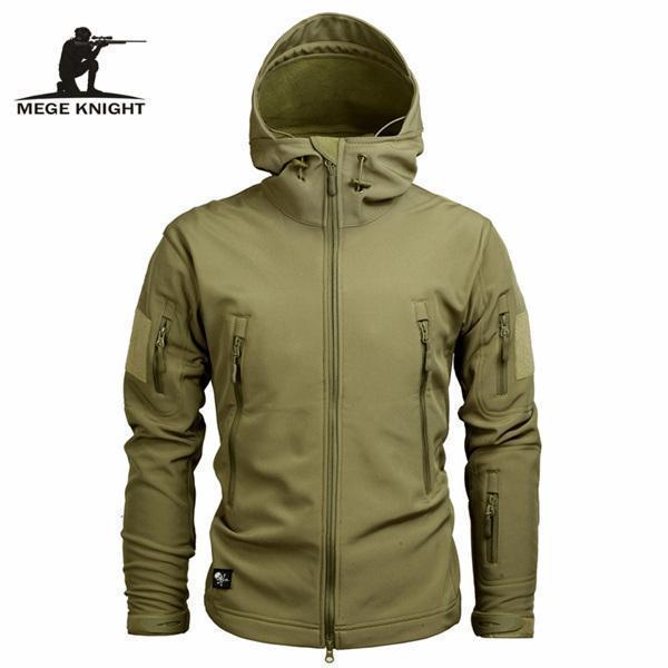 Men's Military Camouflage Fleece Jacket Army Tactical Clothing - Camouflage Windbreakers-KHAKI-XS-JadeMoghul Inc.