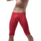 Men's pajamas ice silk ultra-thin sleep bottom body sculpting pants leggings-Red-M-JadeMoghul Inc.