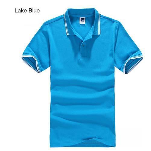 Men's Polo Shirt For Men Designer Polos Men Cotton Short Sleeve shirt Clothes jerseys-lake blue-S-JadeMoghul Inc.