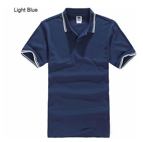 Men's Polo Shirt For Men Designer Polos Men Cotton Short Sleeve shirt Clothes jerseys-light blue-S-JadeMoghul Inc.