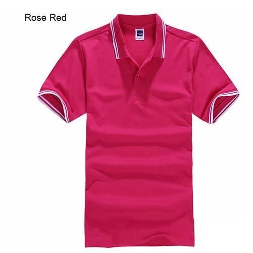 Men's Polo Shirt For Men Designer Polos Men Cotton Short Sleeve shirt Clothes jerseys-rose red-S-JadeMoghul Inc.