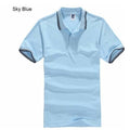 Men's Polo Shirt For Men Designer Polos Men Cotton Short Sleeve shirt Clothes jerseys-sky blue-S-JadeMoghul Inc.