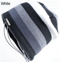 Men's Skullies Hat Bonnet Winter Beanie Knitted Wool Hat Plus Velvet Cap Thicker Stripe Skis Sports Beanies Hats-White-JadeMoghul Inc.