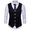 Men's Slim Fit Single Breasted Suit Vest - Formal Dress Waistcoat-Black-XL-JadeMoghul Inc.