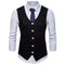 Men's Slim Fit Single Breasted Vest - Formal Dress Waistcoat-black-XL-JadeMoghul Inc.