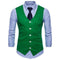 Men's Slim Fit Single Breasted Vest - Formal Dress Waistcoat-grass green-XL-JadeMoghul Inc.